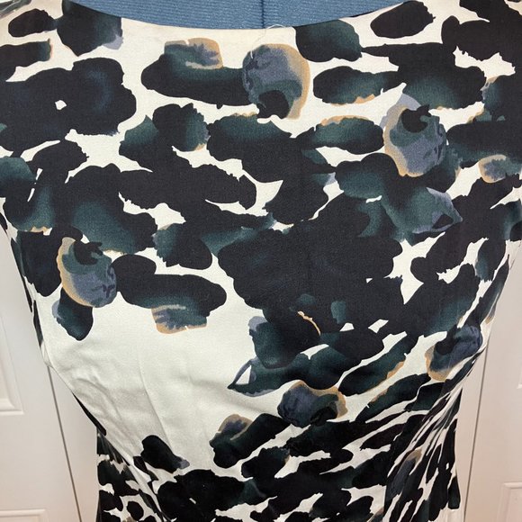 Ann Taylor Abstract Floral Watercolor Dress Sz 2 - Picture 4 of 8
